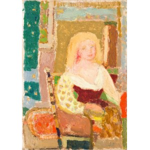 Stanisław Eleszkiewicz (1900 Czutów k. Połtawy - 1963 Paryż), Młoda siedząca dziewczyna (Jeune fille assise)