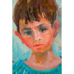 Jakub Zucker (1900 Radom - 1981 New York), Portrét chlapce v modrém oblečení