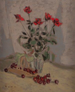 Benn Bencion Rabinowicz (1905 Białystok - 1989 Paryż), Czerwone róże w wazonie