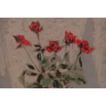 Benn Bencion Rabinowicz (1905 Bialystok - 1989 Paris), Rote Rosen in einer Vase