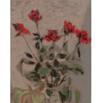 Benn Bencion Rabinowicz (1905 Bialystok - 1989 Paris), Rote Rosen in einer Vase