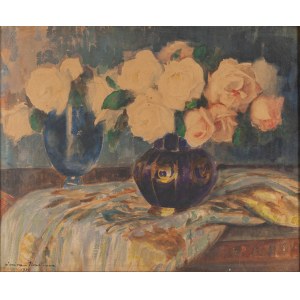 Janina Nowotnowa (1881 Tarnów - 1963 Kraków), Stillleben mit Rosen, 1939