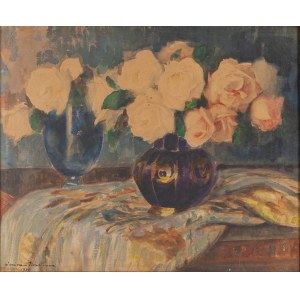 Janina Nowotnowa (1881 Tarnów - 1963 Kraków), Still life with roses, 1939