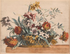 Jean Baptiste de Poilly (1669 - 1728 ), Kosz kwiatów, XIX w.