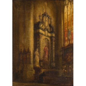 Jules Lentrein (1875 - 1943 ), Wnętrze kościoła Notre Dame de la Chapelle