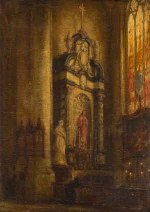 Jules Lentrein (1875 - 1943 ), Wnętrze kościoła Notre Dame de la Chapelle
