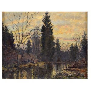 Stefan Domaradzki (1897 Nizhny Novgorod - 1983 Nandy near Paris), Forest Landscape, 1948 (?).