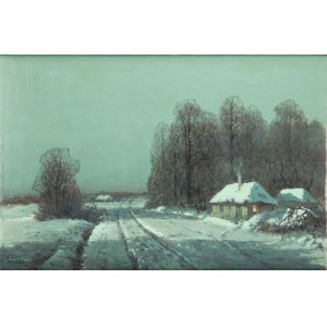 Wiktor Korecki (1890 Kamieniec Podolski - 1980 Milanówek near Warsaw), Winter Evening