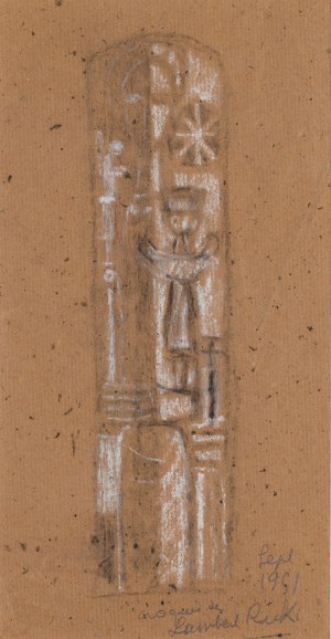 Jean Lambert-Rucki (1888 Kraków - 1967 Paryż), Stela - szkic rzeźbiarski, 1951