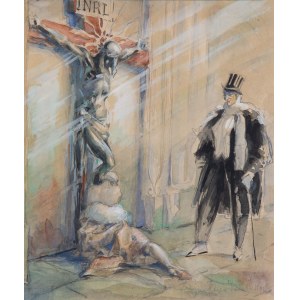 Lucjan Jagodzinski (1897 Pavoloch - 1971 Warsaw), At the Foot of the Cross, 1928