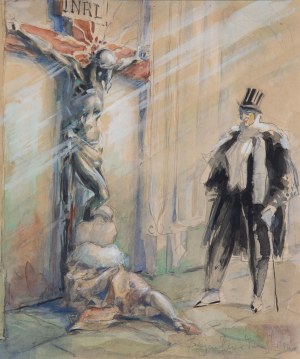 Lucjan Jagodziński (1897 Pawołocz - 1971 Warszawa), U stóp krzyża, 1928