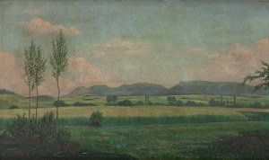 Carl Faber (1885 - 1962), Widok na Karkonosze, 1920