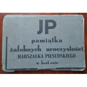 Pamiątka żałobnych uroczystości Marszałka Piłsudskiego w Krakowie