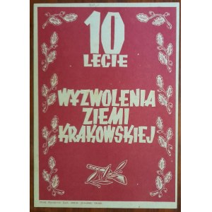 Plakieta okienna: 10 rocznica wyzwolenia ziemi krakowskiej