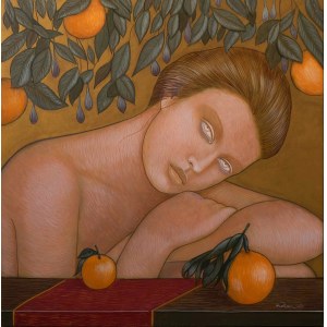 Katarzyna Koltan, Bez názvu (Dievča s pomarančmi), 2021