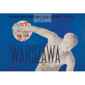 Tadeusz Trepkowski (1914–1954), Plakat II rencontres sportives amicales internationales de la jeunesse 1-4 août Warszawa, 1955