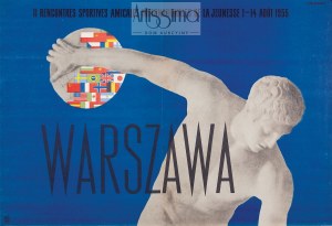 Tadeusz Trepkowski (1914–1954), Plakat II rencontres sportives amicales internationales de la jeunesse 1-4 août Warszawa, 1955