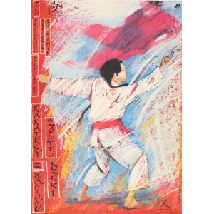 PĄGOWSKI Andrzej (ur. 1953). Plakat do filmu Karatecy z kanionu Żółtej Rzeki (1984)