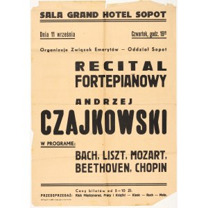 SOPOT -- CZAJKOWSKI Andrzej (1935-1982). Recital fortepianowy. Lata 50.