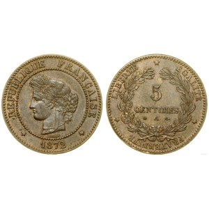 Francja, 5 centymów, 1872 A, Paryż