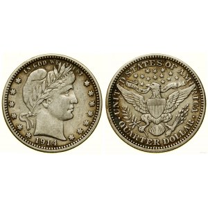 Stany Zjednoczone Ameryki (USA), 25 centów, 1914, Filadelfia