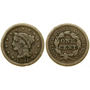 Stany Zjednoczone Ameryki (USA), 1 cent, 1851, Filadelfia
