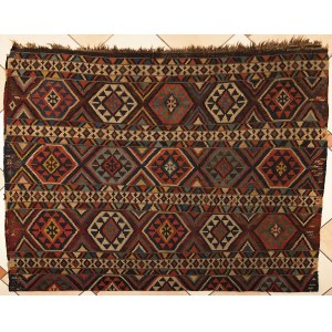 KILIM Z WZOREM GEOMETRYCZNYM, Polska, ok. 1930