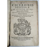 M.T. CICERONIS (Marcus Tullius Cicero) EPISTOLAE Ad Atticvm, Ad Brvtum, [et] ad Q. Fratrem [1625])