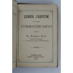 LIBER PRECUM IN USUM LITTERARUM STUDIOSAE IUVENTUTIS [1895]