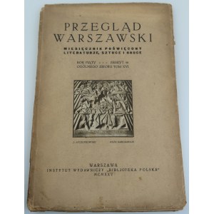 PRZEGLĄD WARSZAWSKI Rok piąty Zeszyt 46 [LIPIEC 1925]