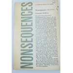 MIDDLETON CHRISTOPHER Nonsequences. Selfpoems. [DEDYKACJA AUTORA]
