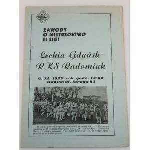 LECHIA GDAŃSK - RKS RADOMIAK zawody o Mistrzostwo II Ligi 1977