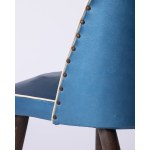 Krzesło tapicerowane niebieskie, lata 50./60. XX w.