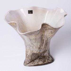 Ornamental Glassworks Makora in Krosno, Veil vase, 2nd half of the 20th century.
