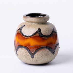 Scheurich Keramik, Niemcy, Wazon fat lava, nr 284-19, lata 60./70. XX w.