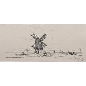 Leon Wyczółkowski (1852 Huta Miastkowska near Kielce - 1936 Warsaw), Windmills II, from Teki ukraińska, 1912