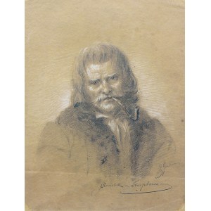 Andrzej Grabowski (1833 Zwierzyniec - 1886 Lwów), Portret mężczyzny z fajką