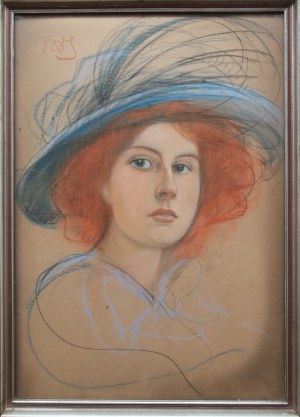Michał Ichnowski (1857 Radom-1915 Kraków), Kobieta w kapeluszu