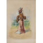 Franciszek Kostrzewski (1826 Warszawa - 1911 tamże), Dama w kapeluszu, 1902