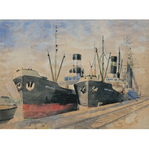 Artist unspecified (1st half of 20th century), Merchant ship Vilnius