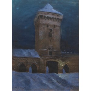 Odo Dobrowolski (1883 Chernivtsi - 1917 Kiev), Florian Gate by night, 1910