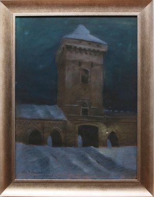Odo Dobrowolski (1883 Czerniowice - 1917 Kijów), Brama Floriańska nocą, 1910