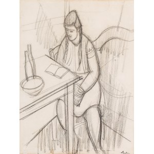 Zygmunt Landau (1898 Łódź - 1962 Tel Aviv), Woman at the Table