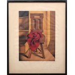 Henryk Berlewi (1894 Warszawa - 1967 Paryż), Krzesło z czerwoną draperią, 1950/1953