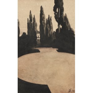 Artysta nieokreślony (XIX/XX w.), Pejzaż włoski, 1917