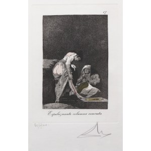 Salvador Dali (1904 Figueres/Spanien - 1989 dort), Espeluznante Columna Concreta aus dem Zyklus 'Les Caprices de Goya de Dali' (Goyas Capricen)