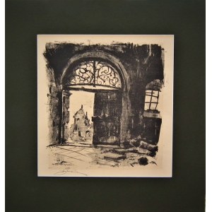 Antoni Suchanek(1901-1982),Ruiny Starej Warszawy-portal kamienicy Baryczków,Stary Rynek32,1945