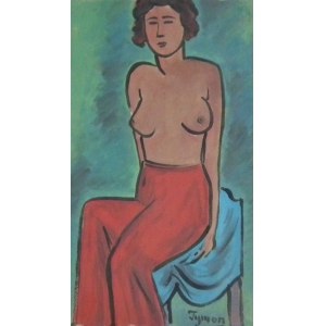 Tymon Niesiołowski(1882-1965),Dziewczyna w czerwonych spodniach