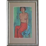 Tymon Niesiołowski(1882-1965),Girl in red pants