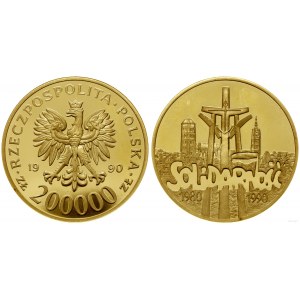Polska, 200.000 złotych, 1990, mennica w USA